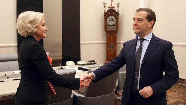 Ольга Голодец на приеме у Дмитрия Медведева